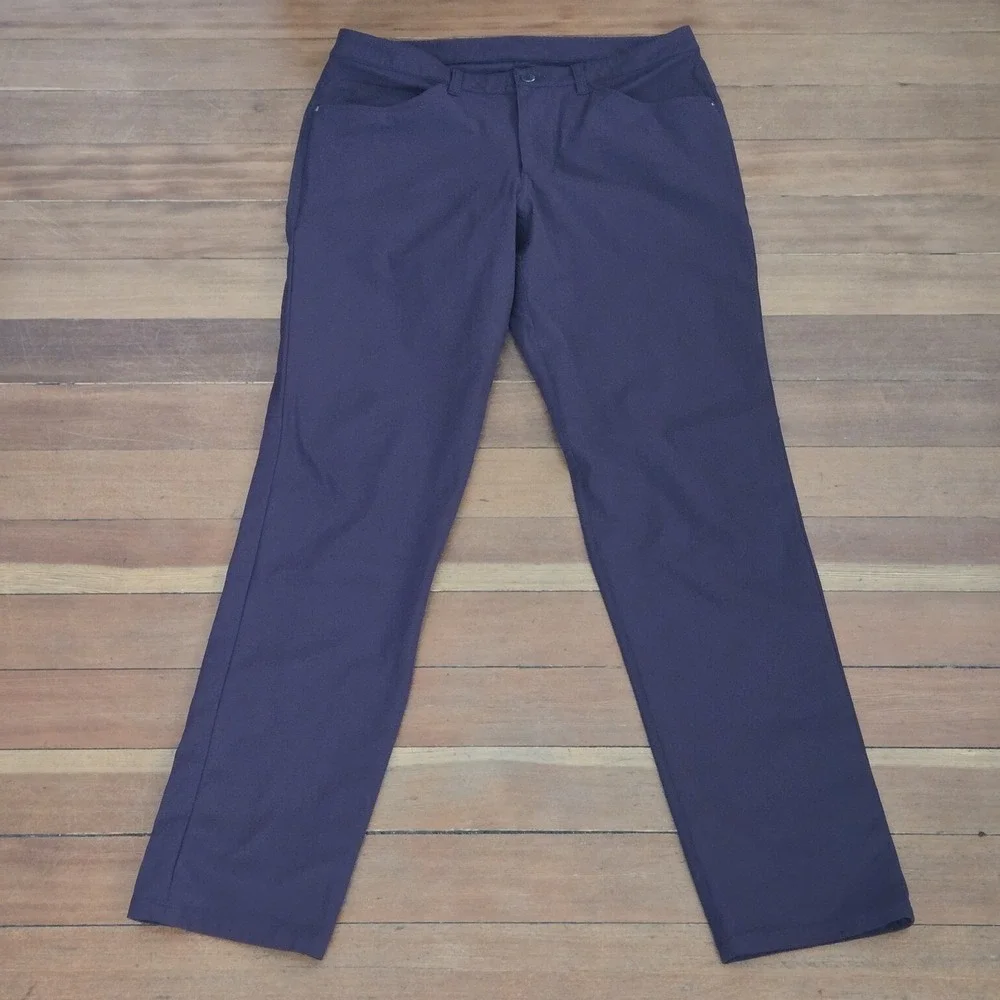 Lululemon Performance ABC Golf Pants Mens 32 Plum Stretch Straight Travel M5426S